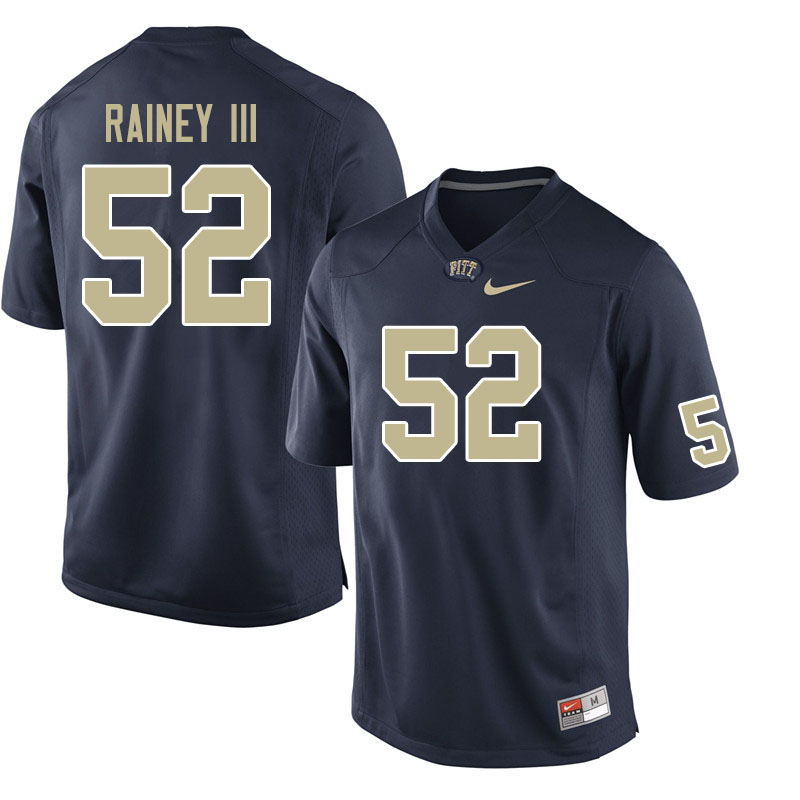 Men #52 Kenny Rainey III Pitt Panthers College Football Jerseys Sale-Navy